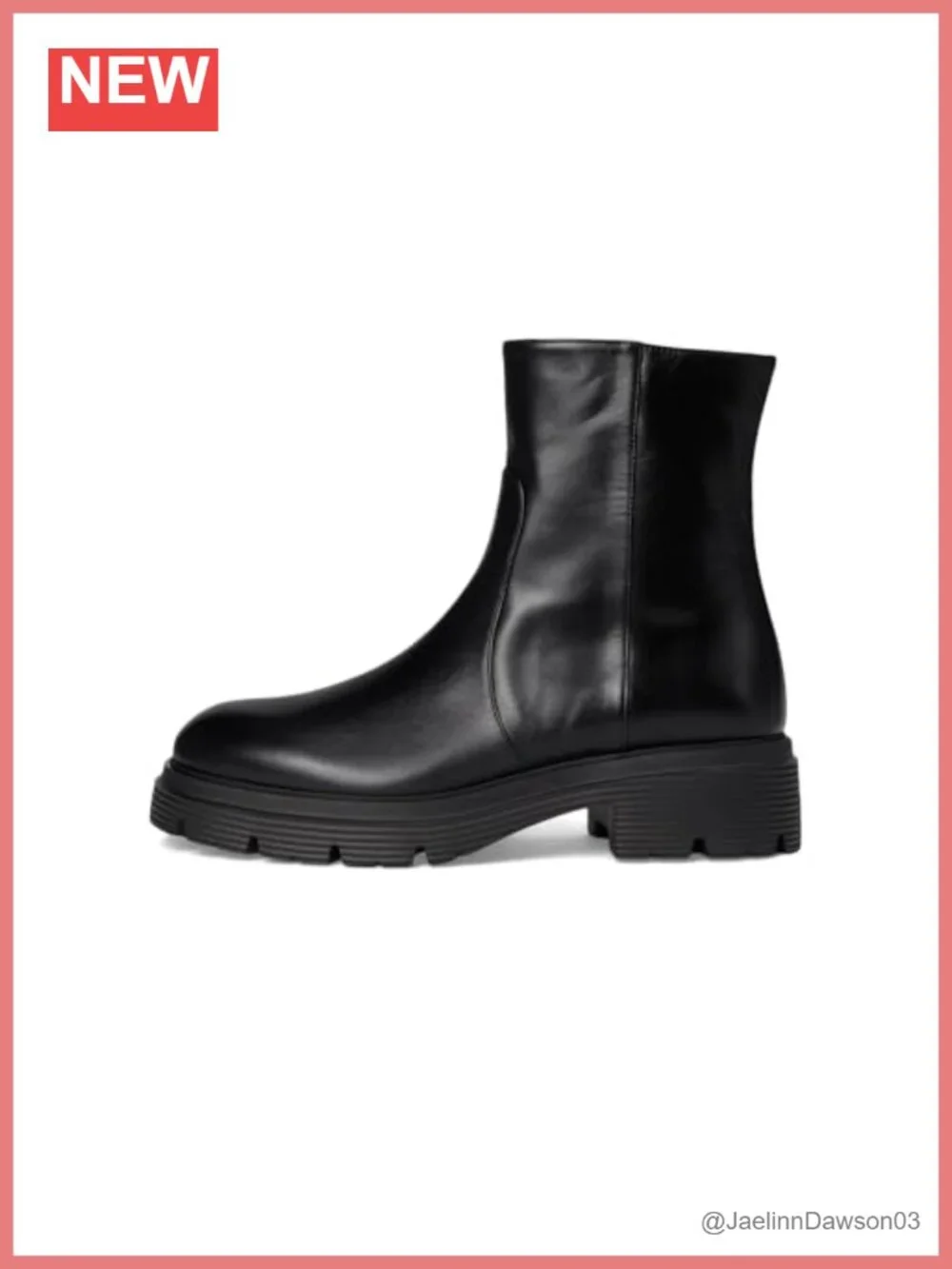 Stuart Weitzman Leather Ankle Bootie Zip